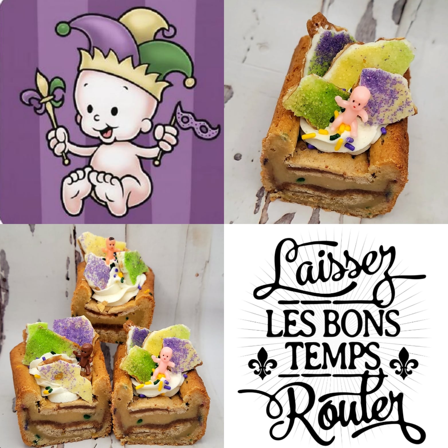 King Cake Special Jack'd Brownies